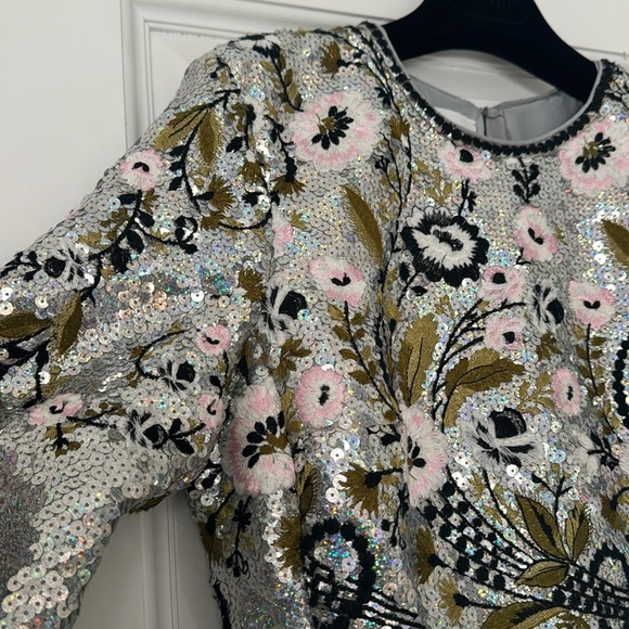 NEW Giambattista Valli Floral sequined embroidered gown Sz 44 - Picture 11 of 17